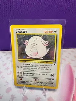 Pokemon TCG Chansey Base Set 2 Holo Unlimited Rare Card 3/130 MP/HP - Image 1