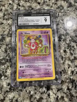Pokemon TCG Mr. Mime Holo Rare Card 013/034 Classic Collection CGC 9 Mint - Image 1