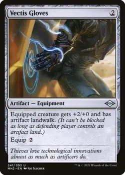 Vectis Gloves Modern Horizons 2 Magic MTG Artifact CARD 1x (241/303) - Image 1