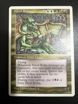 MtG Elder Dragon Nicol Bolas (Chronicles/Legends) Lightly Played - Image 1