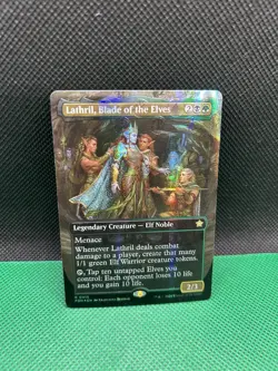 MTG Lathril, Blade of the Elves (Borderless) (Mana Foil) Foundations - Image 2