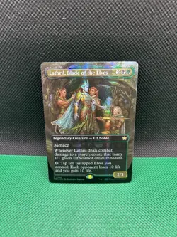 MTG Lathril, Blade of the Elves (Borderless) (Mana Foil) Foundations - Image 3