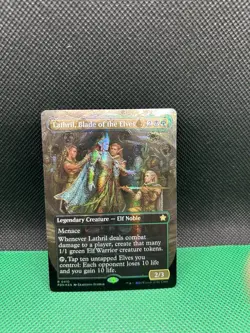 MTG Lathril, Blade of the Elves (Borderless) (Mana Foil) Foundations - Image 4
