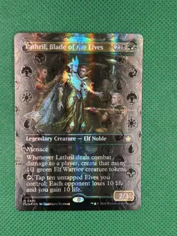 MTG Lathril, Blade of the Elves (Borderless) (Mana Foil) Foundations - Image 5