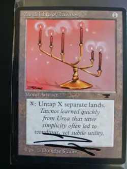 candelabra of tawnos🔥 antiquities mtg🔥 ARTIST PROOF🔥 Shuler sketch🔥 - Image 1