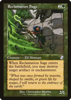 1x - Reclamation Sage - Retro Frame #366 - Time Spiral: Remastered - CUC NM MTG - Image 1