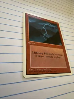 Lightning Bolt MTG Alternate 4th Edition Magic The Gathering Vintage 1995 NM - Image 5