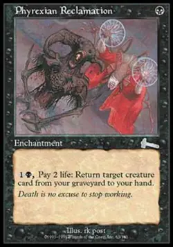 MTG English Phyrexian Reclamation NM Normal Urza's Legacy - Image 1