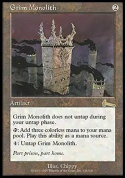 MTG English Grim Monolith Light Play Normal Urza's Legacy - Image 1