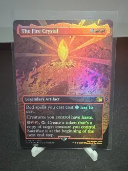 MAGIC - MTG - FINAL FANTASY #337 THE FIRE CRYSTAL BORDERLESS FOIL R FFVIII NM - Image 1