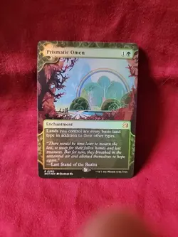 MTG Prismatic Omen (60/103) Wilds of Eldraine Enchanting Tales LP FOIL - Image 1