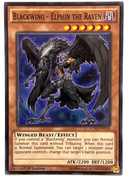 YuGiOh! - Blackwing - Elphin the Raven - LC5D-EN116 - 1st Edition - Common - Image 1