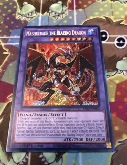 Yugioh MASQUERADE THE BLAZING DRAGON 1st Secret Rare RA02-EN022 M/NM - Image 1