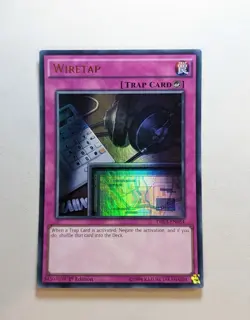 Yugioh Wiretap DRL3-EN054 Ultra Rare 1st Ed NM - Image 1