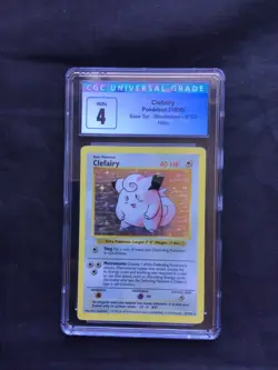 Pokemon Cards: Base Set Shadowless Rare Holo: Clefairy 5/102 CGC 4 - Image 1