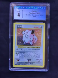 Pokemon Cards: Base Set Shadowless Rare Holo: Clefairy 5/102 CGC 4 - Image 2