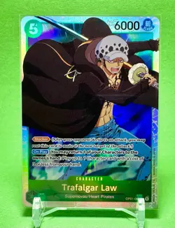 Trafalgar Law OP01-047 Super Rare (SR) English One Piece Card Game TCG - Image 1