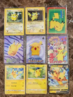 Pikachu cards lot of 9 vintage/ modern cards - Image 1