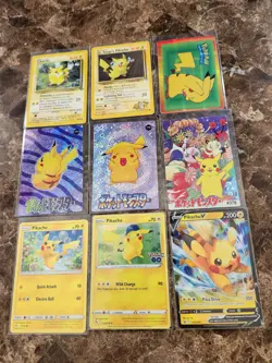 Pikachu cards lot of 9 vintage/ modern cards - Image 2