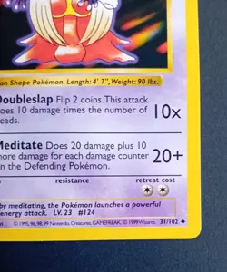 Pokemon Cards: Base Set 1st Edition Uncommon: Jynx 31/102 - Image 5