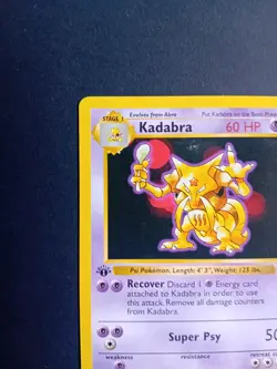 Pokemon Cards: Base Set 1st Edition Uncommon: Kadabra 32/102 - Image 3