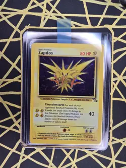 🔥 Zapdos 15/62 🔥 Original Holo Rare Fossil Set Pokemon Card WOTC TCG 1999 - Image 2
