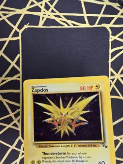 🔥 Zapdos 15/62 🔥 Original Holo Rare Fossil Set Pokemon Card WOTC TCG 1999 - Image 4