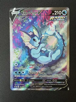 Pokemon Vaporeon v SWSH181 Black Star Promo Holo Card Alternative Art - Image 1