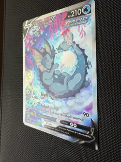 Pokemon Vaporeon v SWSH181 Black Star Promo Holo Card Alternative Art - Image 5