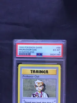 Pokemon Cards: Base Set Shadowless Uncommon: Professor Oak 88/102 PSA 6 - Image 3