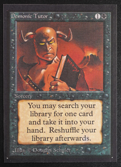 Demonic Tutor Magic Card International Collectors' Edition ICE MTG - Image 1