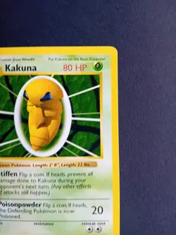 Pokemon Cards: Base Set 1st Edition Uncommon: Kakuna 33/102 - Image 4
