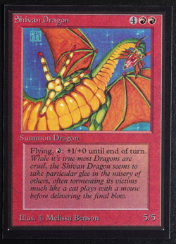 Shivan Dragon Magic Card International Collectors' Edition ICE MTG - Image 1