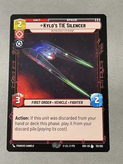 Kylo's Tie Silencer Ruthlessly Efficient, Star Wars Unlimited NM - Image 1