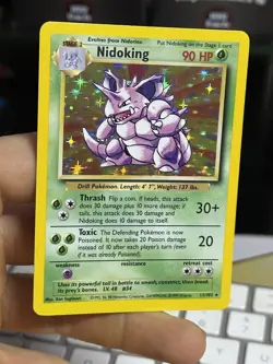 #2 Nidoking 11/102 Base Set 1999 Holo Rare WOTC Pokemon Card TCG - Image 3