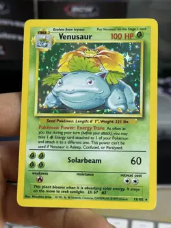 #2 Venusaur 15/102 Base Set 1999 Holo Rare WOTC Pokemon Card TCG - Image 3