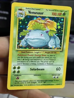 #2 Venusaur 15/102 Base Set 1999 Holo Rare WOTC Pokemon Card TCG - Image 4