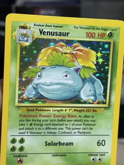 #2 Venusaur 15/102 Base Set 1999 Holo Rare WOTC Pokemon Card TCG - Image 5
