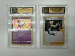 Mew 011/025 & Professor's Research 023/025 Pokemon TCG Celebrations Graded Cards - Image 1