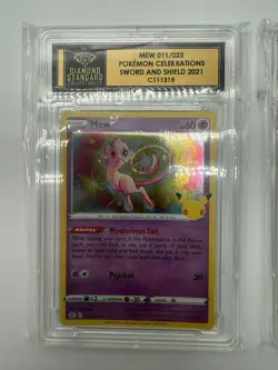 Mew 011/025 & Professor's Research 023/025 Pokemon TCG Celebrations Graded Cards - Image 2