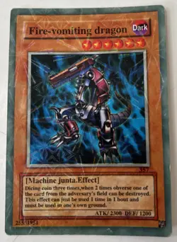Yu-Gi-Oh! Fire-Vomiting Dragon Dark #357 Vintage Card Joke Card - Image 1