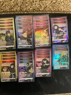 Union Arena CCG 28 card lot Super rares, Textured, Playsets Fullmetal Alchemist - Image 1