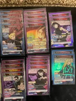 Union Arena CCG 28 card lot Super rares, Textured, Playsets Fullmetal Alchemist - Image 3