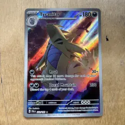 Pokemon TCG Tyranitar Scarlet & Violet Paldea Evolved Holo Card 222/193 NM - Image 1