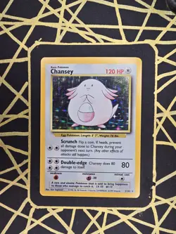 🔥 Chansey 3/102 🔥 Original Holo Rare Base Set Pokemon Card WOTC TCG 1999 - Image 1