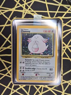🔥 Chansey 3/102 🔥 Original Holo Rare Base Set Pokemon Card WOTC TCG 1999 - Image 2