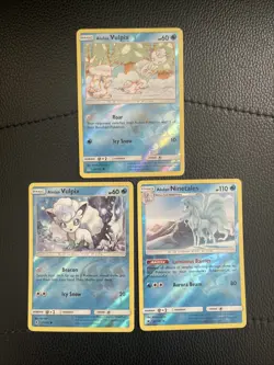 Alolan Vulpix 30/156 Ninetales 28/147 21/145 Reverse Holo - Pokemon Card Lot TCG - Image 1