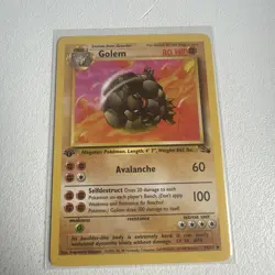 Golem 36/62 1st Edition Fossil Uncommon Pokemon Card WOTC Vintage Pokemon - Image 1