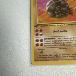 Golem 36/62 1st Edition Fossil Uncommon Pokemon Card WOTC Vintage Pokemon - Image 2