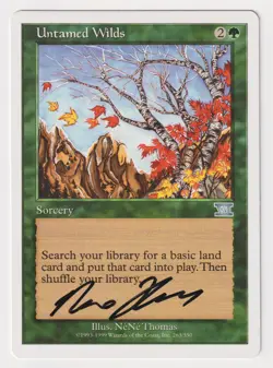 Signed Untamed Wilds HP 6th Edition (Classic) Artist NeNe Thomas 1999 MTG Magic! - Image 1
